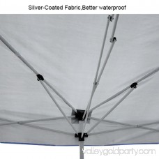 Quictent 10x20 ft Pop Up Canopy Party tent Camping tent Beach Gazebo Heavy duty Height Adjustable Waterproof No Sidewalls Brown